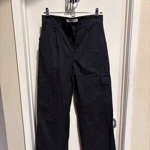 elodie Black Straight Leg Cargo Pants